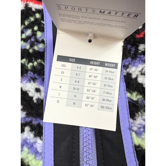 DSG Youth Girls Size S Cozy Fleece Full Zip Jacket Funky Fair Isle NWT - Picture 4 of 10